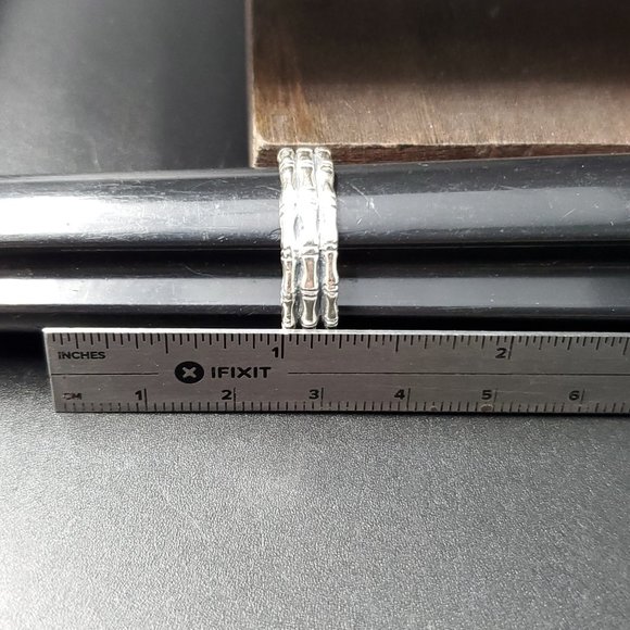 Size 10 Sterling Silver Cool Triple Layered Ring - Picture 5 of 6